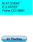 N 47.31834° E 2.03723°  Fiche CCI 5891 41 Theillay
