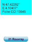 21 Rouvray N 47.42292° E 4.10407° Fiche CCI 13545