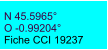 N 45.5965°  O -0.99204° Fiche CCI 19237