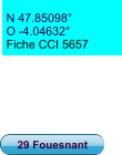 N 47.85098° O -4.04632° Fiche CCI 5657 29 Fouesnant