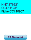 N 47.87662° O -4.11123° Fiche CCI 10907 29 Benodet