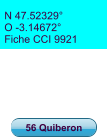 N 47.52329° O -3.14672° Fiche CCI 9921 56 Quiberon