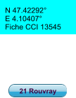 21 Rouvray N 47.42292° E 4.10407° Fiche CCI 13545