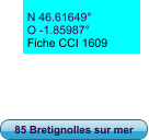 N 46.61649° O -1.85987° Fiche CCI 1609 85 Bretignolles sur mer