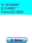 N  45.83495° E 5.09581° Fiche CCI 9253 01 Balan