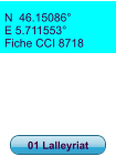 01 Lalleyriat N  46.15086° E 5.711553° Fiche CCI 8718