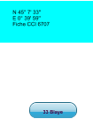33 Blaye N 45° 7' 33''  E 0° 39' 59''   Fiche CCI 6707
