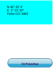 03 Prémilhat N 46° 20′ 4′  E  2° 33′ 30′′ Fiche CCI 4962