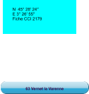63 Vernet la Varenne N  45° 28′ 24′′ E 3° 26′ 55′′ Fiche CCI 2179